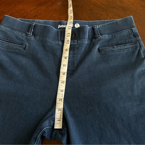 Betabrand | Pull-on Dark Blue Straight-Leg Pants - Picture 8 of 11